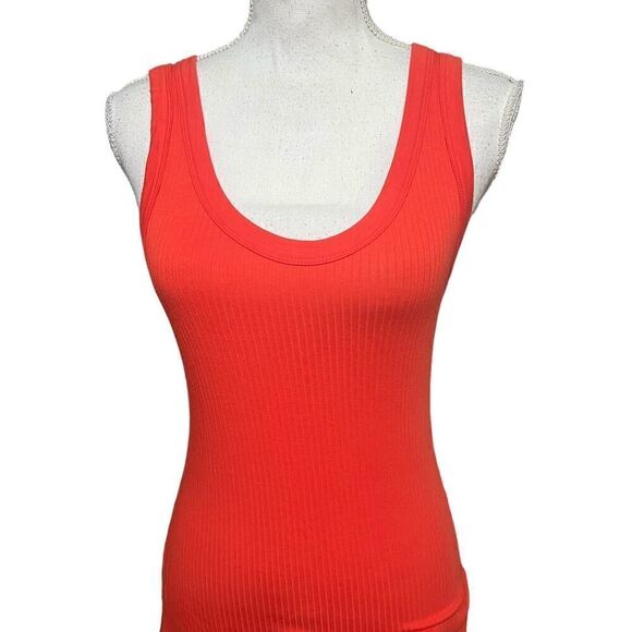 L Space Womens Maxi Dress orange ribbed tank dress Size XS Spring Fling - Picture 2 of 6